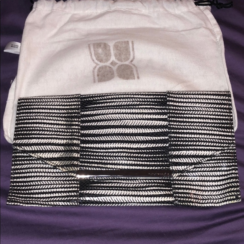 Black and white clutch